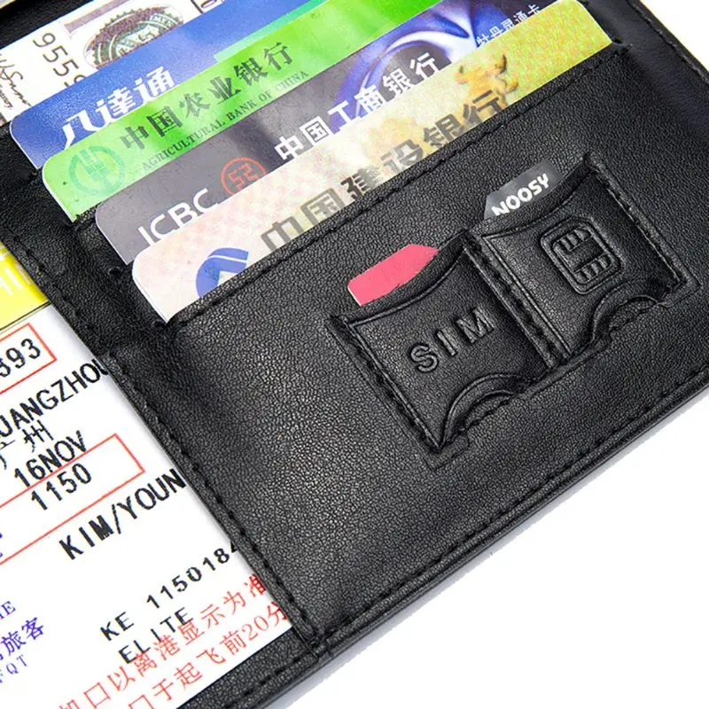 Мода для мужчин и женщин натуральная кожа RFID Блокировка паспорта держатель унисекс путешествия кредитный держатель для карт Чехол протектор Органайзер Сумка