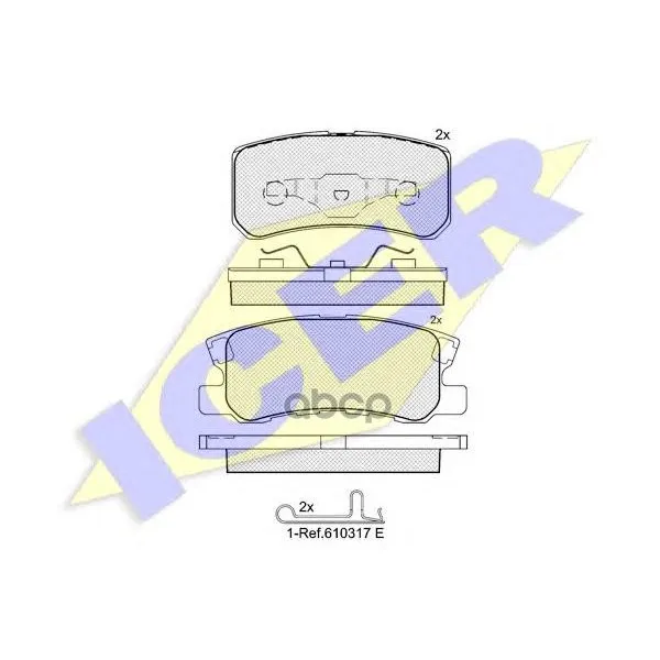 181375_колодки Дисковые Задние! Mitsubishi Pajero/Montero 1.8gdi/3.2di/3.5gdi 99 Icer 181375 Icer арт. 181375