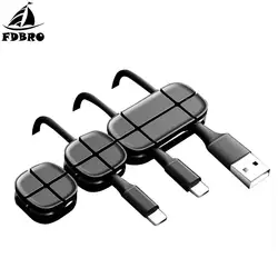 FDBRO USB линия передачи данных анти-обмотки защитный кабель держатель Органайзер для провода управление линия данных кабель с зажимами