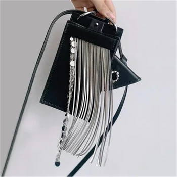 

Personality Tassels Sequins handbag New 2020 super hot heavy industry dark tassel sequins one shoulder cross-body women bag