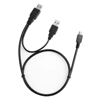 

USB male to USB Male and mini 5pin Charger+Data SYNC Y Cable Cord Lead For Iomega 2.5" Portable Hard Drive Disk
