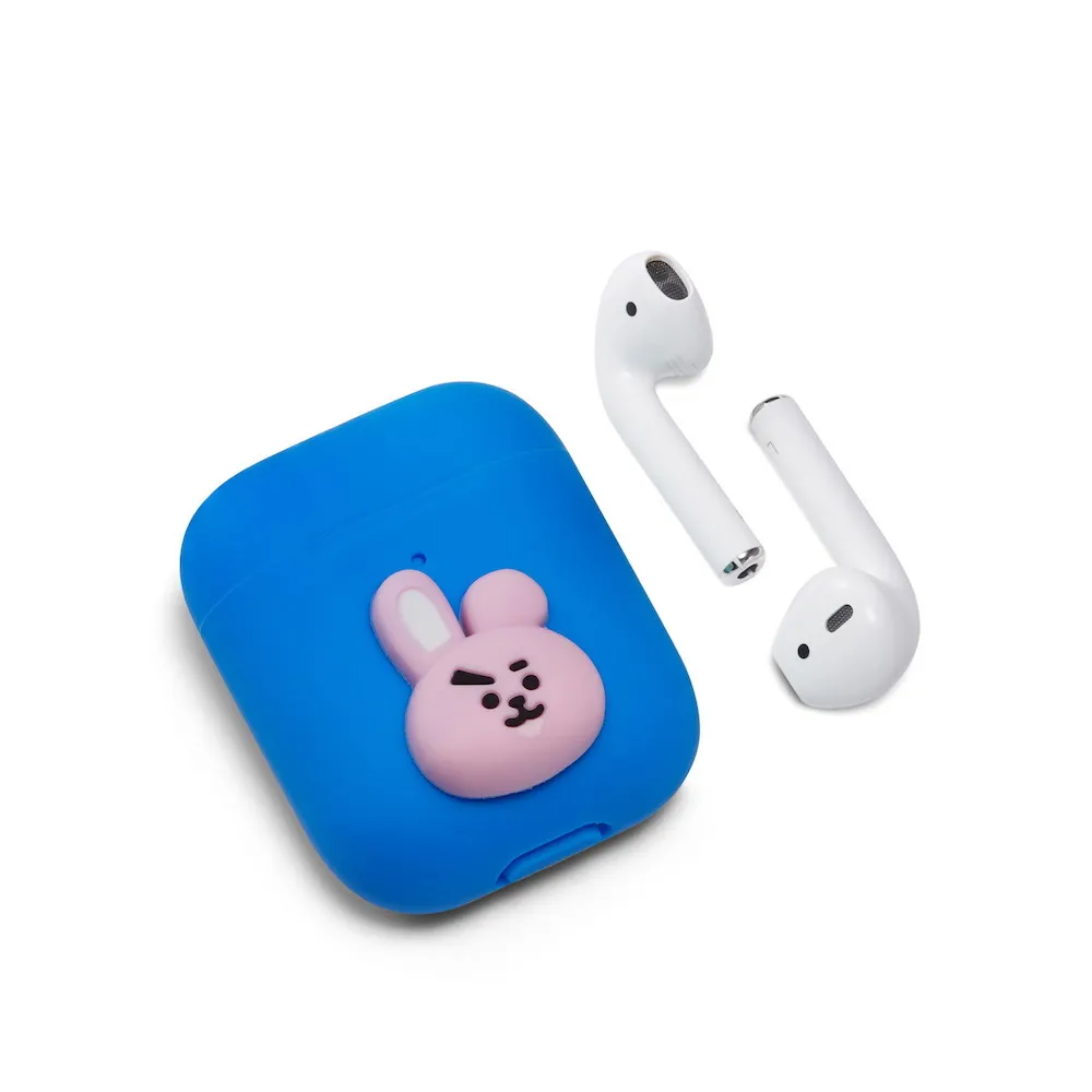 Чехол для наушников с героями мультфильмов для Airpods, чехол, милый силиконовый защитный чехол для наушников с Bluetooth-1or2 поколения