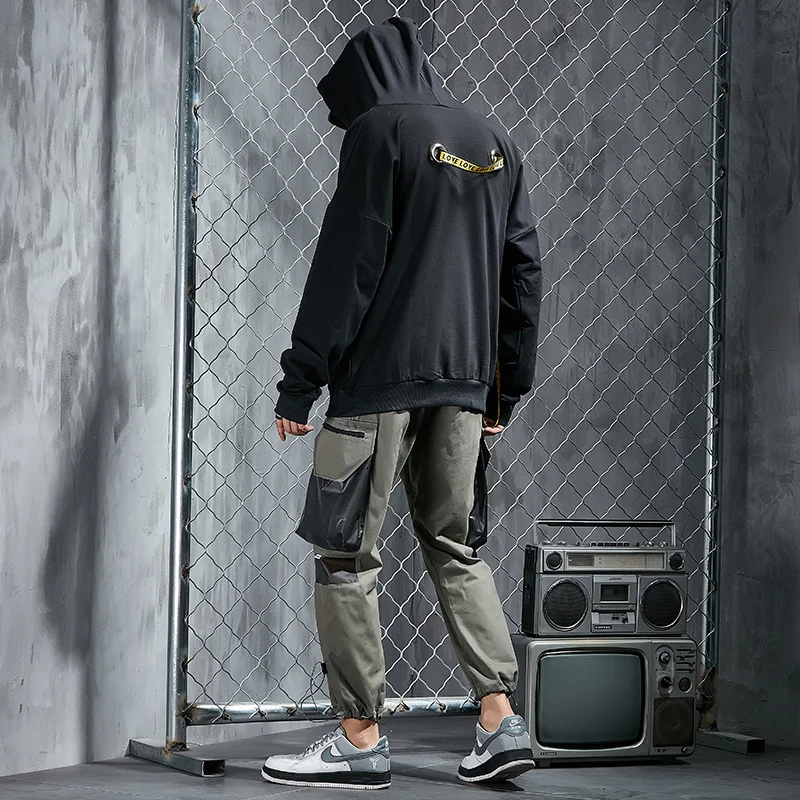 Blog Streetwear Hoodies Male Set Joggers Sweatshirt Pants Men Trousers Hip Hop Cargo Pants Sport Wear Tracksuit Men Outfit Sweatsuit