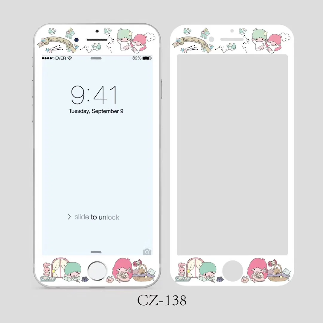 Защитное закаленное стекло с мультяшным медведем и звездами для iphone 6 7 6s 8 plus