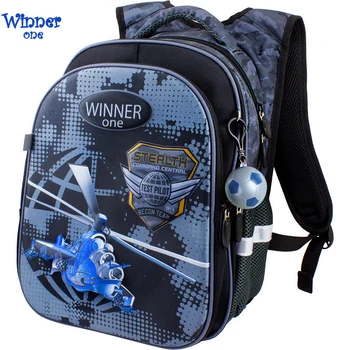 

School Backpack Boys Orthopedic School Bags 3D Cartoon aircraft Knapsack Children Backpack Primary School Satchels