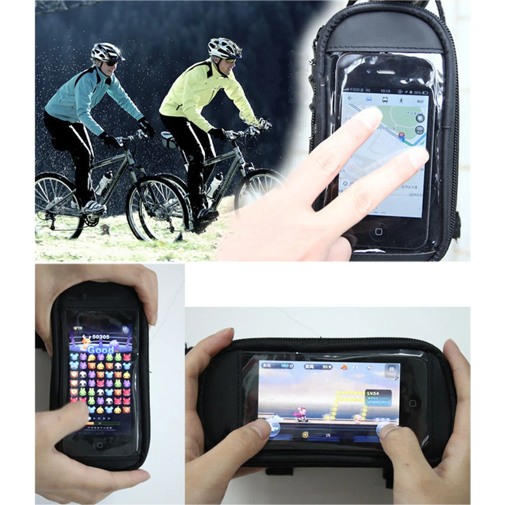 4.8/5.5inch Mountain Bike Bag Waterproof Mtb Front Bag Mobile Phone Case Bicycle Top Tube Bag Cycling Accessories wholesale