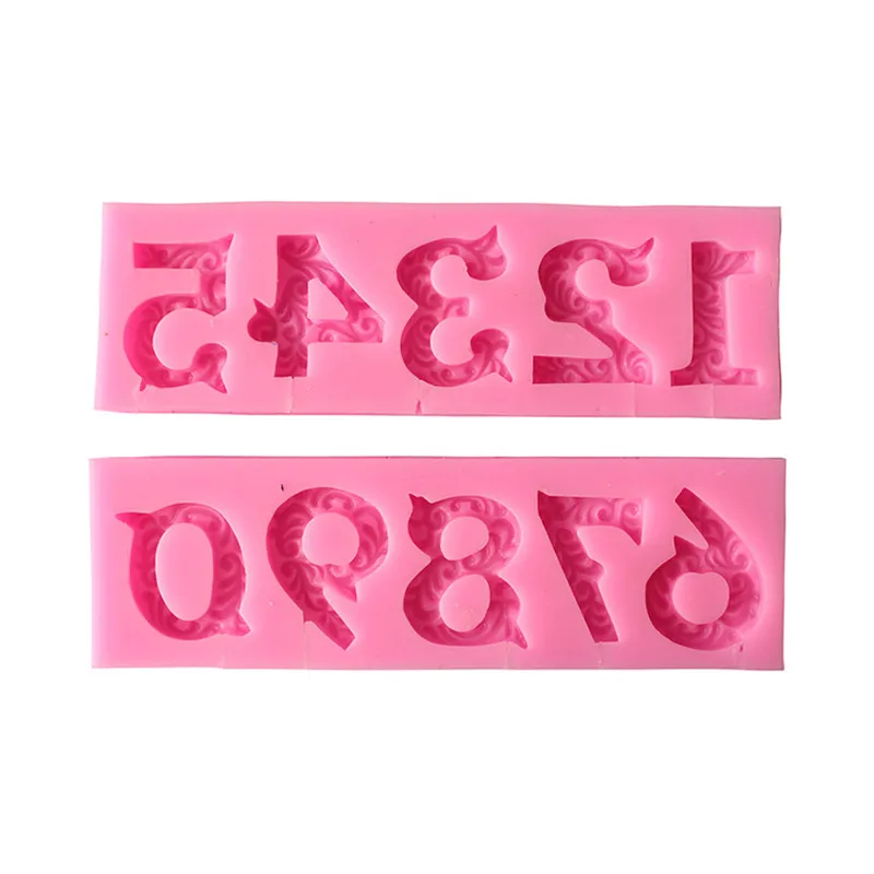 0-9 Numbers Birthday Digital Mold Lollipop Mould Number Shape Silicone Cake Mold Chocolate Mould Birthday Cake Tools2