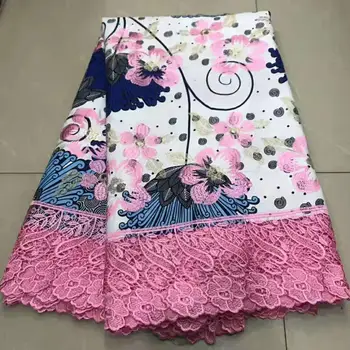 

African Wax Lace Fabric Hot Sale Latest Embroidery Lace With Guipure Cord Lace For Nigerian Wedding Party Dress Material CJA003