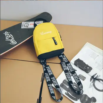 

2019 New Arrival LJ112 Women Fashion Shoulders Solid color Small Backpack Letter Purse Mobile Phone zipper Bag