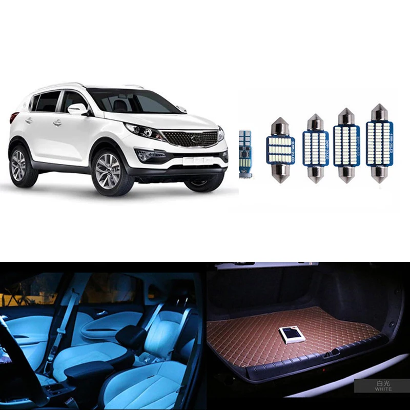 Светодиодные лампы T10 W5W 9 шт. белые светодиодный посылка ходят для Kia Sportage 2011-2016 |