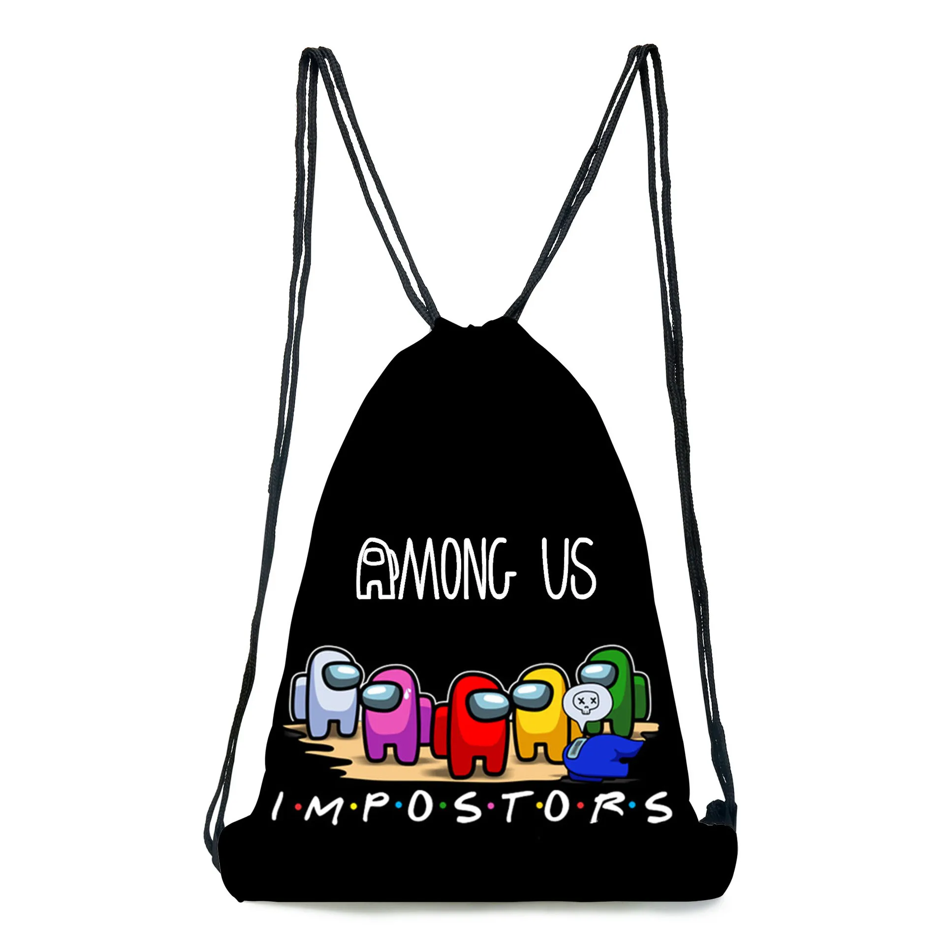 Juego de Bolsa de dibujos animados de niños mochila bolsa con cordón de viaje bolsas de regalos para niños niñas