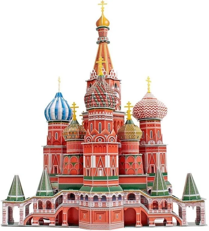 3D головоломки собор России здание архитектуры церкви наборы моделей игрушки для