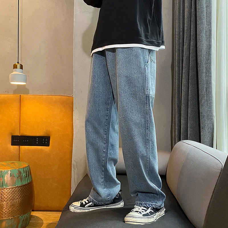 Fashion Mens Vintage Washed baggy jeans 