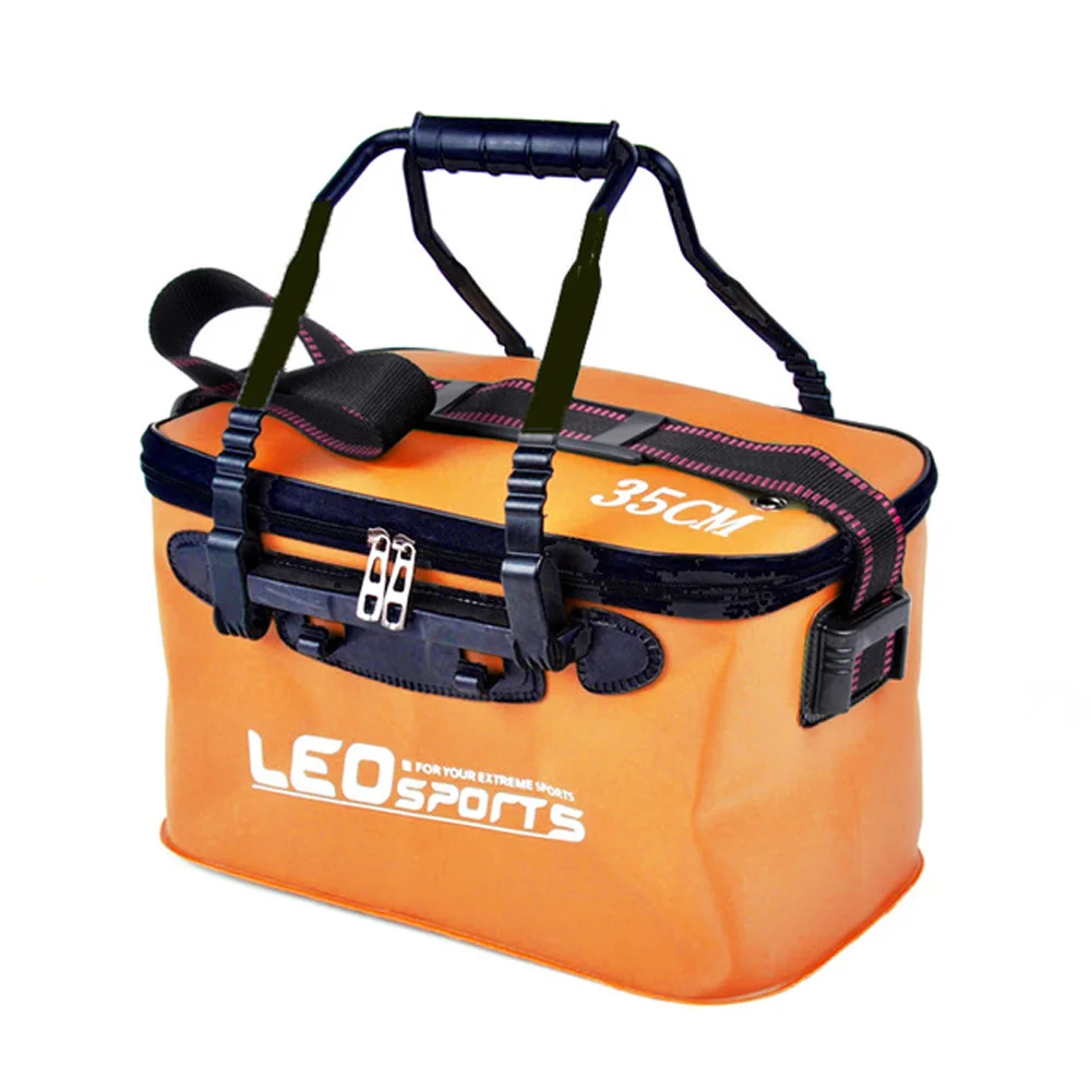 

EVA Portable Folding Water Bucket Bag For Fish 30/35cm Outdoor Fishing Gear With Adjustable Strap