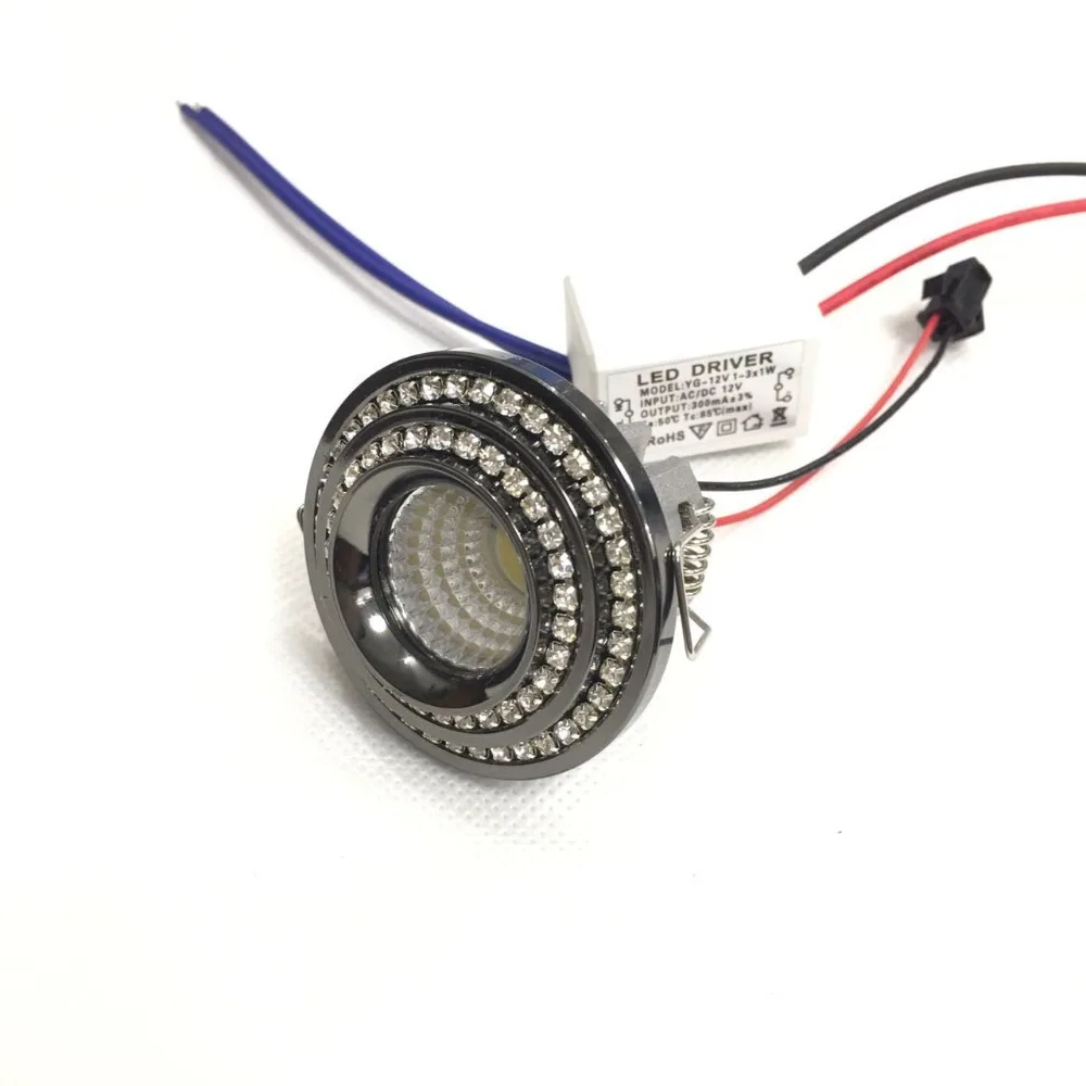 10 шт. 3 Вт светодиодный мини Einbauleuchte Rund verstellbarer точечный Deckenlampe85-265v светодиодный-Schrankleuchte