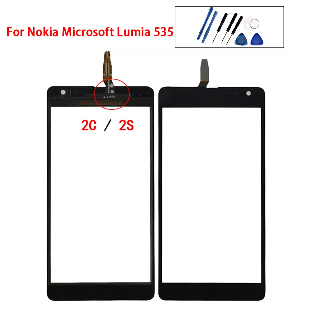 For Nokia Microsoft Lumia 535 RM-1090 Touch Screen Sensor N535 2S 2C CT2C1607 CT2S1973 Digitizer Panel Glass TP Replacement | Мобильные