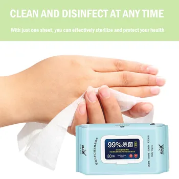 

Disinfection Disposable Sterilize Wet Wipe Tissue Clean Hand Health Care 80 wipes/pack