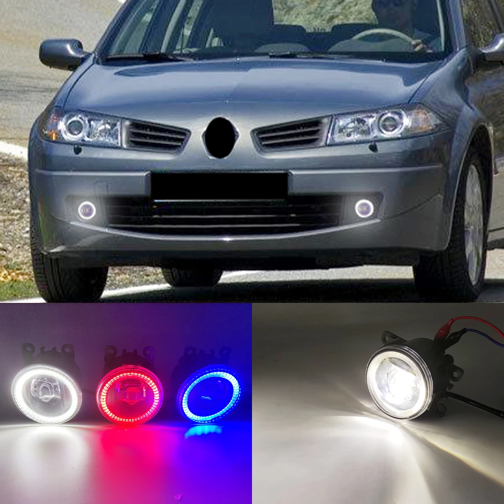Luz antiniebla para coche Megane 2 II, diurna DRL con funciones, Ojos de Ángel, antiniebla - AliExpress