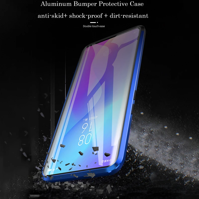 Магнитный адсорбционный металлический двухсторонний стеклянный Чехол 9H для Xiaomi Redmi Note 7 8 K20 Pro для Xiaomi 9T Pro CC9 E 9E A3 Lite чехол