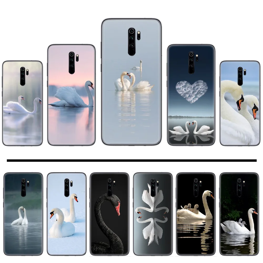 Swan Lovely Animal Pure white Quality Phone Case For Xiaomi Mi A1 A2 5 6 6PLUS 8 9 SE Lite MIX 2 2S MAX 3 Pocophone F1 | Мобильные