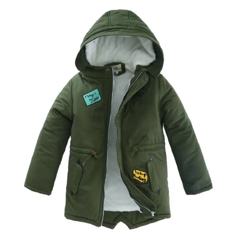 Модное детское хлопковое пальто и верхняя одежда для детей 3 14 лет зимняя теплая