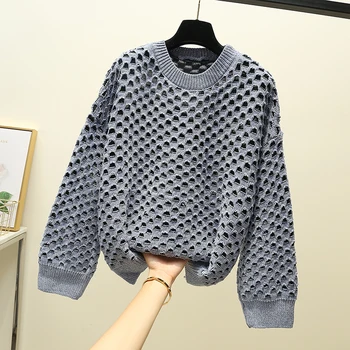 

Fashion new autumn Korean version of the round neck pullover loose temperament wild sweater