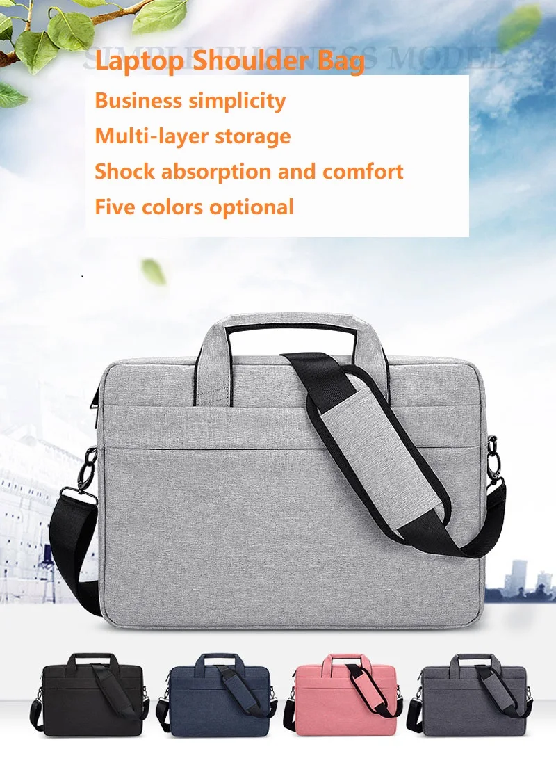 

Multi-use Laptop Bag Case Notebook Shoulder Bag 13.3/14.1/15.4/15.6 inch for Macbook Air Pro Sleeve Messenger Travel Briefcase