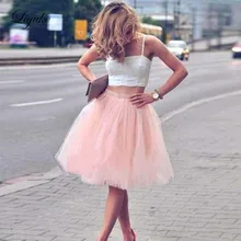 Классический розовый без бретелек линии платье для выпускного вечера Спагетти ремень спинки выпускного вечера короткий выпуск коктейлей из двух частей вечерние Dre