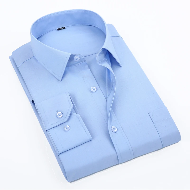 VISADA JAUNA 2019 Men's Casual Shirt Long-Sleeved Chest Pocket Camisa Masculina Slim Fit Business Big Size Shirts For Male 4XL VISADA JAUNA 2019 Men's Casual Shirt Long-Sleeved Chest Pocket Camisa Masculina Slim Fit Business Big Size Shirts For Male 4XL