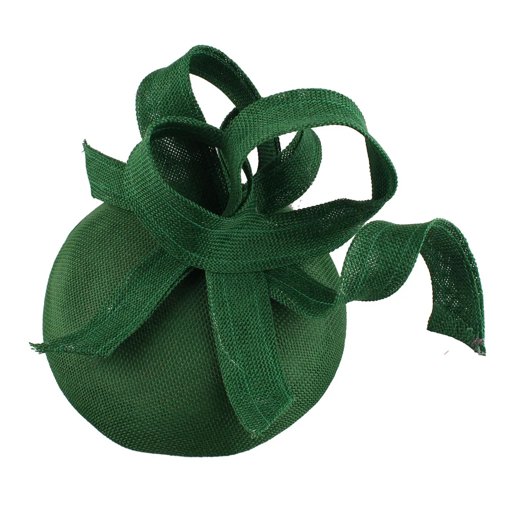 Винтажное зеленое украшение для волос в виде цветка millinery шляпы свадебные головные уборы Fedora коктейльный Чай Вечерние церковные шляпы заколки для волос аксессуары