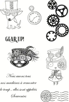 

10x8 Girl and dog with sunglasses Transparent Clear Silicone Stamp Seal for DIY scrapbooking photo album Decorative clear stamp