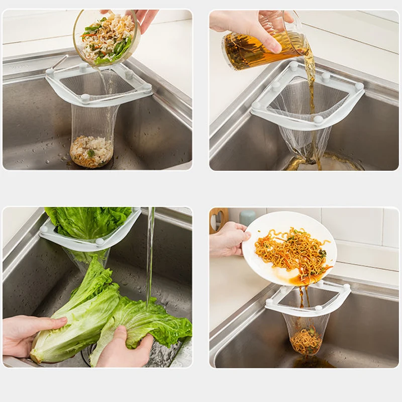 30PCS Triangle Drainage Rack Kitchen Sink Filter Bag