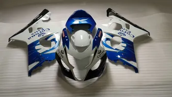 

Motorcycle Fairing body kit for GSXR600 750 K4 04 05 GSXR 600 GSXR750 2004 2005 ABS White blue Fairings bodywork+gifts SE33