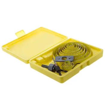 

13pc Down Lights Hole Cutter Saw Holesaw Kit Set yellow