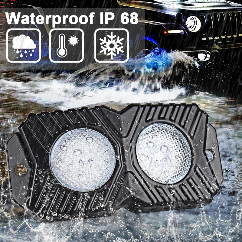 18w 12v Ambient light waterproof under car light for Off-road Motorcycle auto part accessories