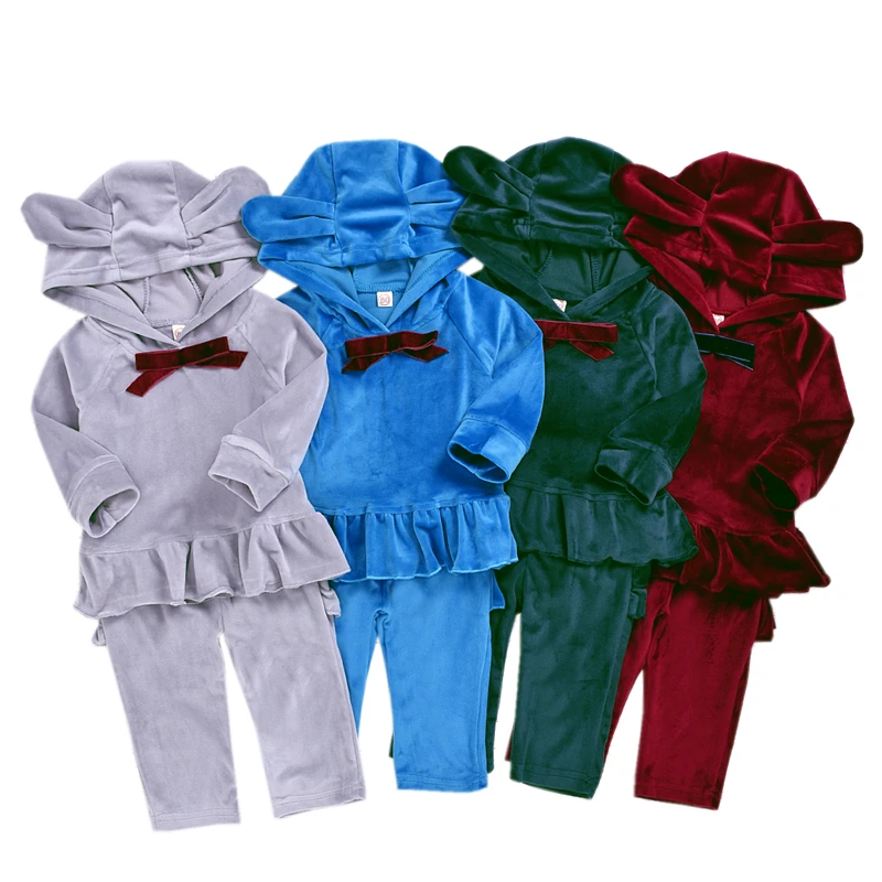 

Toddler Girl Clothes Autumn Kids Velvet Sport Suits Children Clothing Sets T-shirt+Pants 2Pcs Girls Clothes Tracksuits for Girls