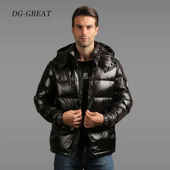 

New Down Jackets Men Parka Winter Windproof Jackets Casual Thicked Warm Hooded Jacket Down Coat Shiny Male Snow-wear Down Coat
