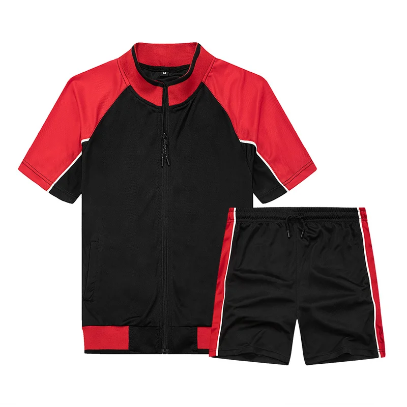 T-Shirt Sportswear Tracksuits Summer Short-Sleeve Men Sets 2-Piece Printed Mens New