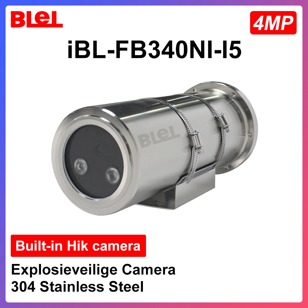 

HIKVISION Explosion-proof Camera 4MP Built-in Hik camera 304 Stainless Steel Explosieveilige Support PoE Hik-Connect app IR 50m