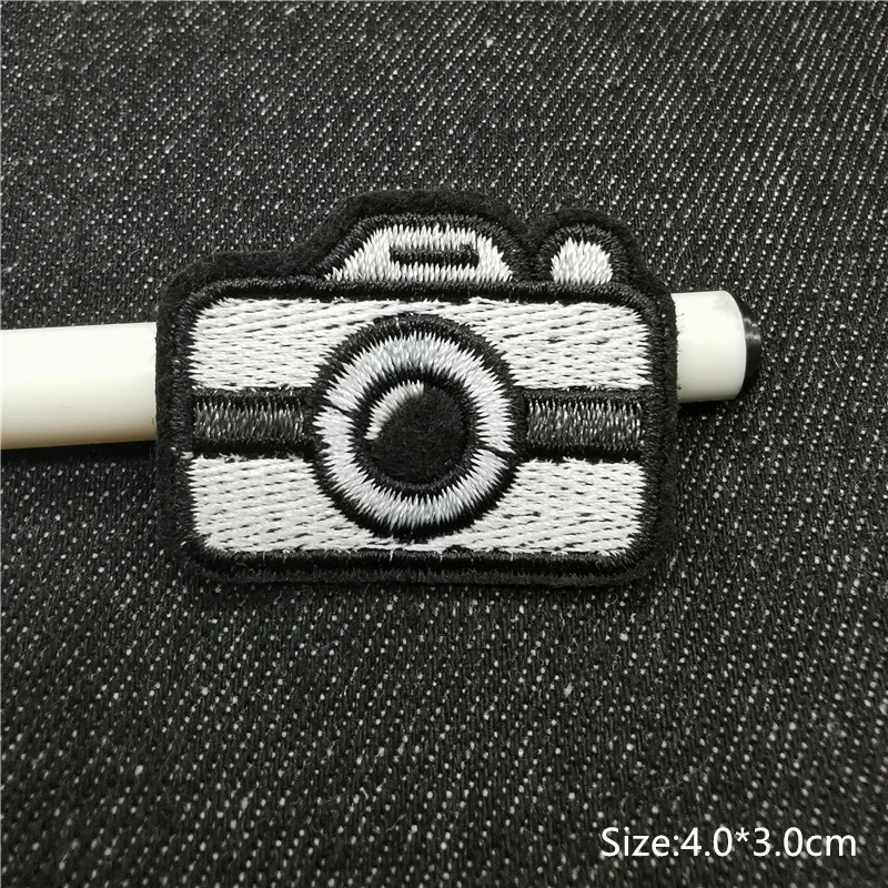 (46 stile) Schwarz und Weiß Pentagramm Stickerei Patches für Jacke Alphabet Patch Eisen auf Transfer Streifen Buchstaben Appliques – Detail 8