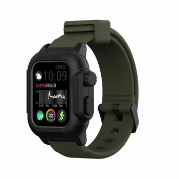 

Waterproof Case For Apple Watch Series 2 3 4 iWatch Bands 42mm Silicone Strap 44mm 40mm Bracelet for Apple Watch Accessories