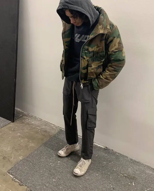 2019FW высокое качество Rhude карго брюки для мужчин и женщин карманы джоггеры брюки хип-хоп скейтборд Мужские штаны для бега брюки