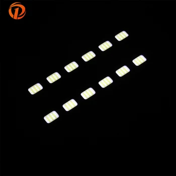 

POSSBAY 2X Car Auto COB LED DRL Daytime Running Light Head Driving Fog Lamp 6 LED White Strip Lights