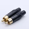 1pair/2pcs RCA Connector High quality RCA male Connector gold plating audio adapter black&red pigtail speaker plug for 7MM Cable ► Photo 3/6