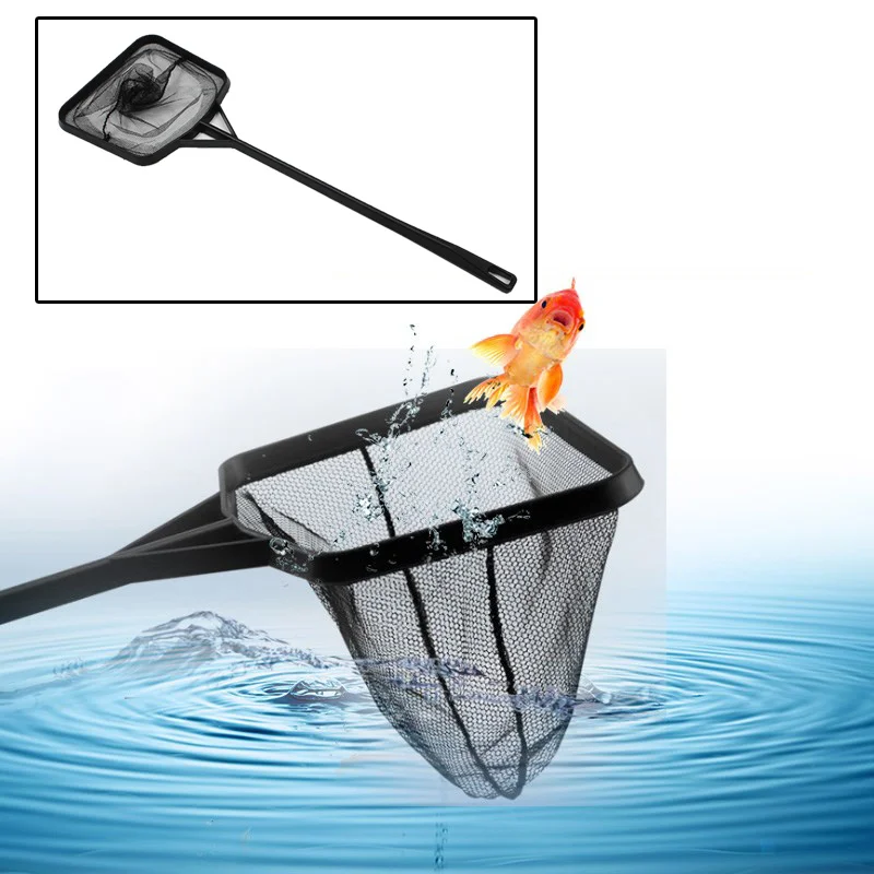 

Portable Long Handle Square Aquarium Fish Tank Landing Net Fishing Net Fish Floating Objects Landing Net Cleaning Tools