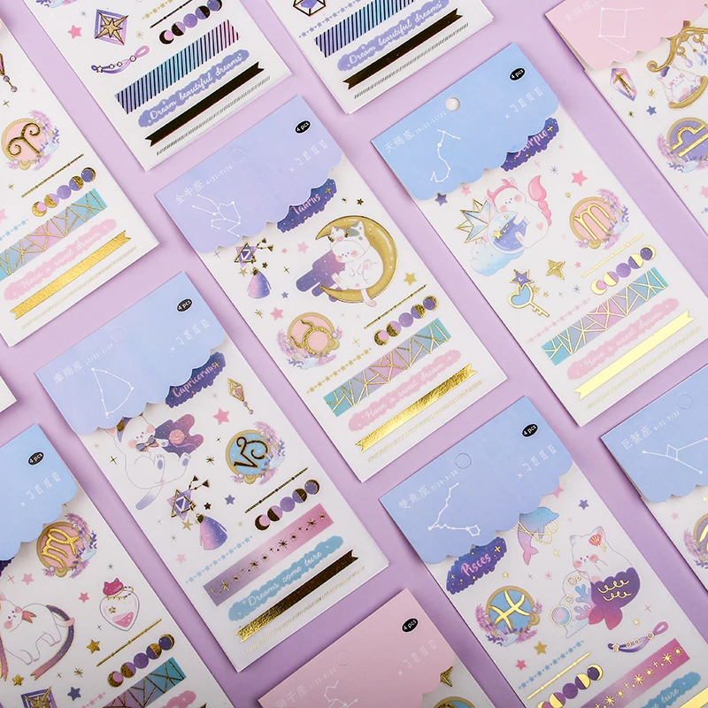 AngelHere Store Kawaii стикер 12 Созвездие серии наклейки для скрапбукинга DIY декоративные наклейки, Канцтовары для школы