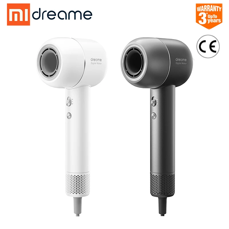 

New XIAOMI Dreame Hair Dryer 1400W 110,000 rpm Intelligent Temperature Control Hair Dryer Negative Ion Men And Women Home