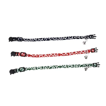

3pcs Colorful Cat Collar Stripe Pattern Pet Neck Chain Pet Decor Pet Supplies