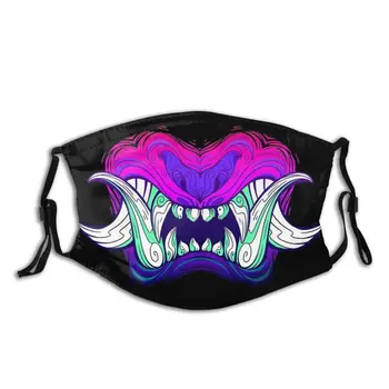

Oni Tiger Demon Men Non-Disposable Mouth Face Mask Anti Haze Dustproof Mask With Filters Protection Mask Respirator Mouth Muffle