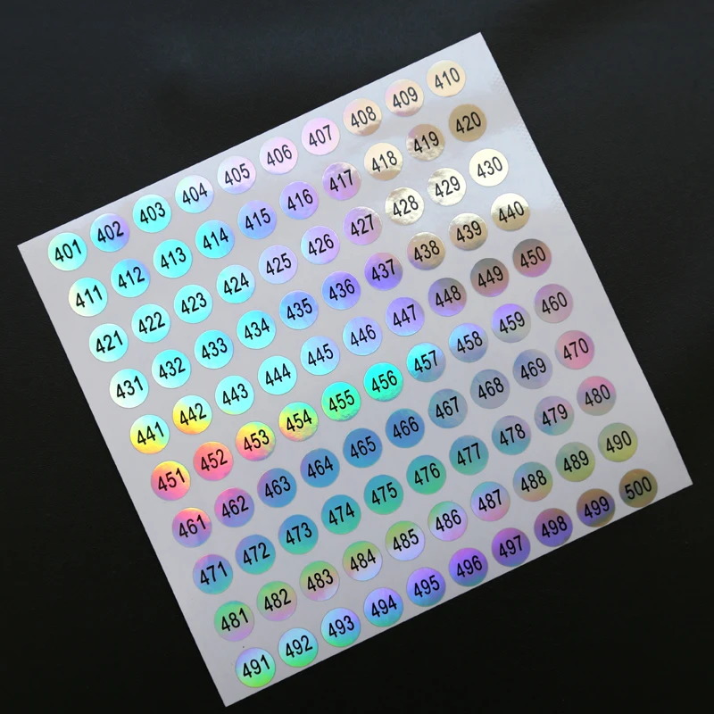 (10 sheets) 1-1000 Waterproof Number Label Sticker For Nail Polish Color Gel Varnish Marking Numbering Manicure Tool
